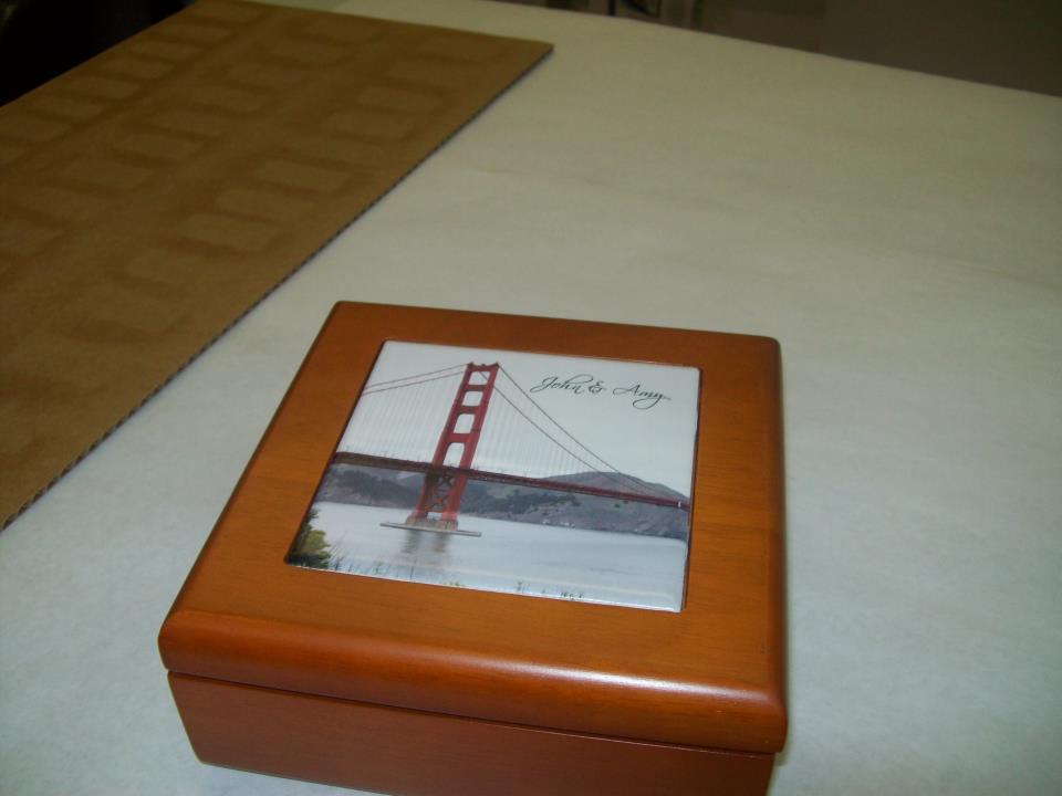 tile box from customer photo made with sublimation printing